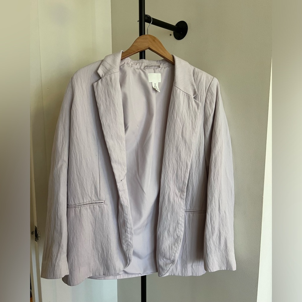 Pastel purple linen blazer